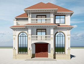 13.9×18.2米 三層歐式別墅 占地238.8平方 編號：202309292896